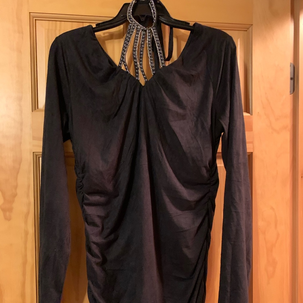 🌟🎄Venus suede with detailed neck shirt dress